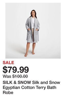 TSC Stores Silk and snow egyptian cotton terry bath robe offer