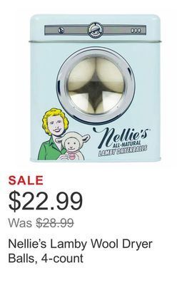 Costco Nellie's lamby wool dryer balls, 4-count offer