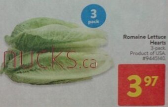Walmart Romaine Lettuce Hearts offer