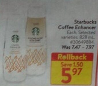 Walmart Starbucks Coffee Enhancer offer