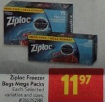 Walmart Ziploc Freezer Bags Mega Packs offer