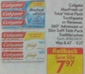 Walmart Colgate Toothpaste offer