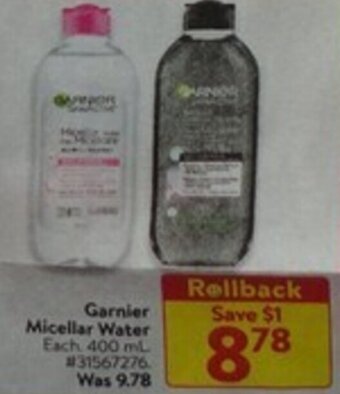 Walmart Garnier Micellar Water offer