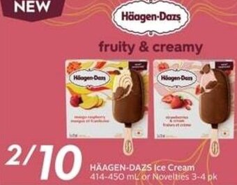 Sobeys HÄAGEN-DAZS Ice Cream 414-450 mL or Novelties 3-4 pk offer