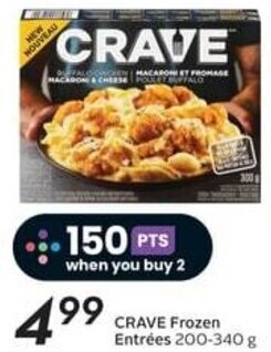 Sobeys CRAVE Frozen Entrées 200-340 g offer