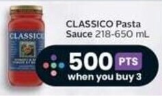 Sobeys CLASSICO Pasta Sauce 218-650 mL offer