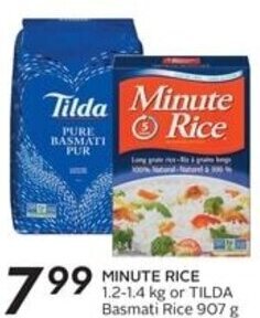 Sobeys MINUTE RICE 1.2-1.4 kg or TILDA Basmati Rice 907 g offer