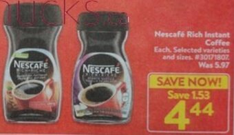 Walmart Nescafé Rich Instant Coffee offer