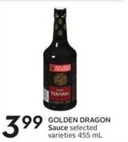 Sobeys GOLDEN DRAGON Sauce selected varieties 455 mL offer