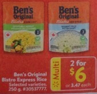 Walmart Ben's Original Bistro Express Rice offer
