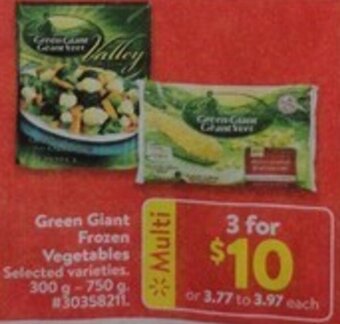Walmart Green Glant Frozen Vegetables offer