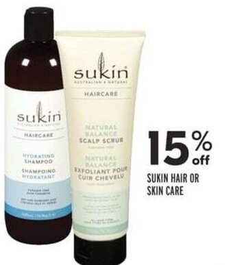 Sobeys SUKIN HAIR OR SKIN CARE offer