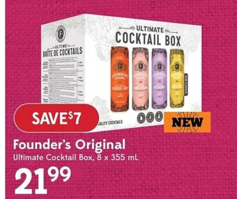 Sobeys Founder's Original Ultimate Cocktail Box, 8 x 355 mL offer