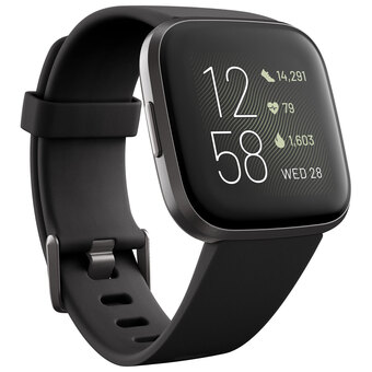 Best Buy Fitbit versa 2 40mm smartwatch with amazon alexa & heart rate tracking - black offer