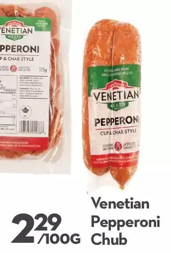 Longo's Venetian pepperoni chub offer
