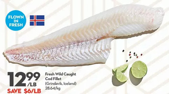 Longo's Fresh wild caught cod fillet offer