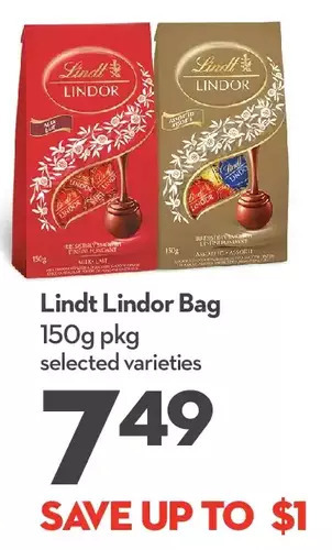 Longo's Lindt lindor bag offer