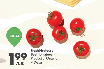 Longo's Fresh hothouse beef tomatoes offer