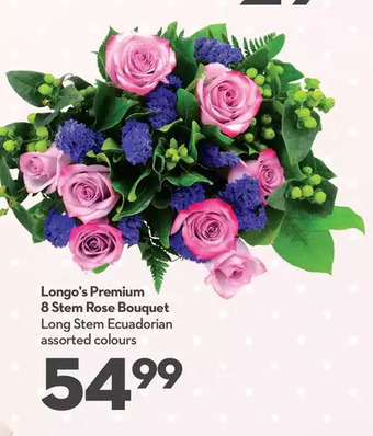 Longo's Longo's premium 8 stem rose bouquet offer