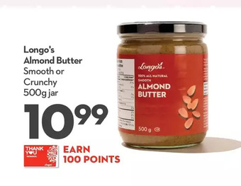 Longo's Longo's almond butter offer