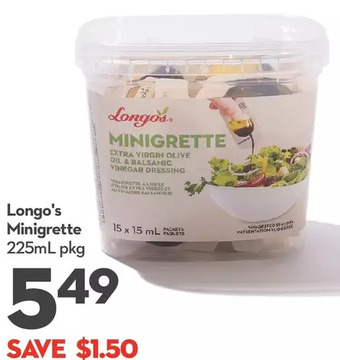 Longo's Longo's minigrette offer