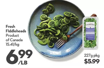 Longo's Fresh fiddleheads offer