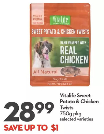 Longo's Vitalife sweet potato & chicken twists offer