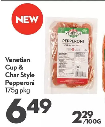 Longo's Venetian cup & char style pepperoni offer