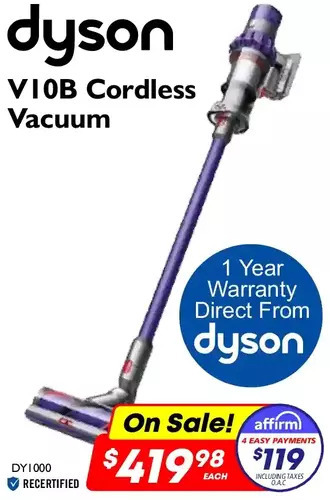 Dyson v10b cordless vacuum