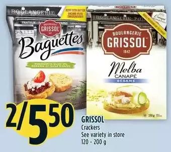 Marché Adonis Grissol crackers offer