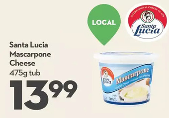 Longo's Santa lucia mascarpone cheese offer