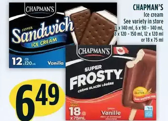 Marché Adonis Chapman's ice cream offer