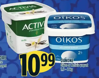 Marché Adonis Danone oikos or activia yogurt offer