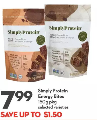 Longo's Simply protein energy bites offer