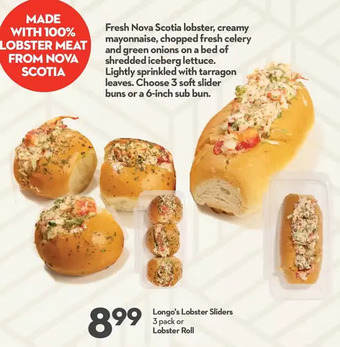 Longo's Longo's lobster sliders offer