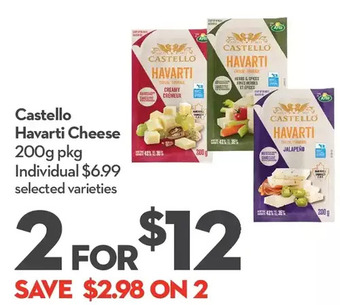 Longo's Castello havarti cheese offer