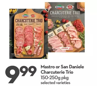 Longo's Mastro or san daniele charcuterie trio offer