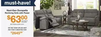 Ashley Furniture Next-gen durapella reclining sofa offer