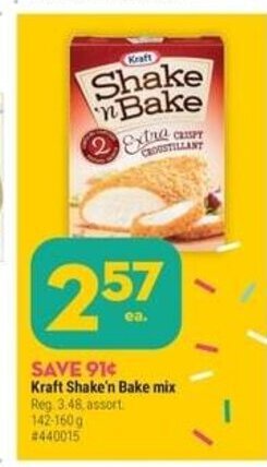 Giant Tiger Kraft Shake'n Bake mix offer