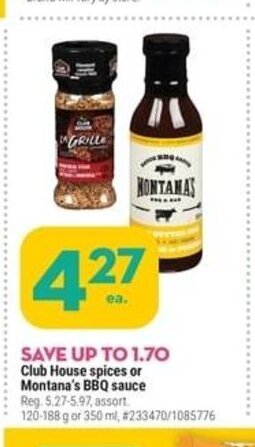 Giant Tiger Club House spices offer