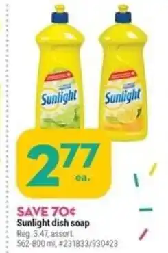 Giant Tiger Sunlight dish soap offer