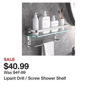 Wayfair Liparit drill / screw shower shelf offer