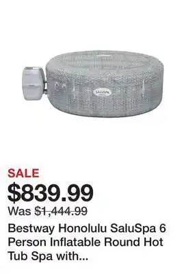 Wayfair Bestway honolulu saluspa 6 person inflatable round hot tub spa with 140 airjets offer