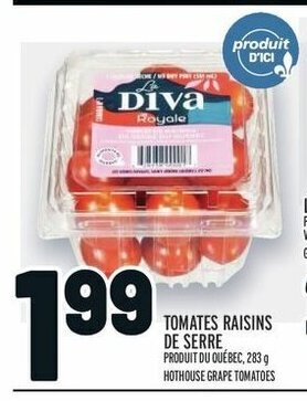 Metro TOMATES RAISINS DE SERRE offer