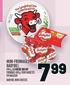 Metro MINI-FROMAGES BABYBEL 240 g offer