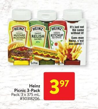 Walmart Heinz picnic 3-pack offer