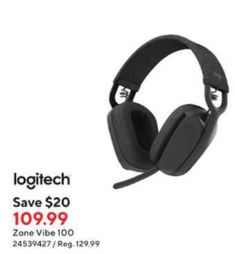 Staples Logitech zone vibe 100 offer