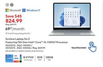 Staples Microsoft surface laptop go 2 offer
