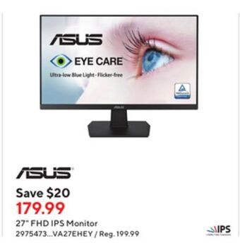 Staples Asus 27 fhd ips monitor offer