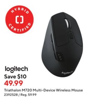 Staples Logitech triathalon m720 multi device wireless mouse offer